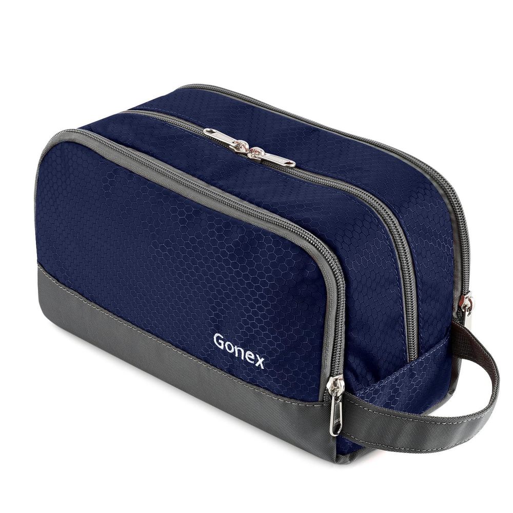 Travel Toiletry Bag Nylon, Dopp Kit Shaving Bag Toiletry Organizer Deep Blue🦖